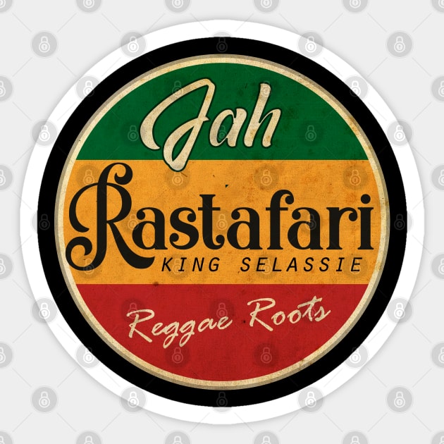 Jah Rasta LP Sticker by CTShirts